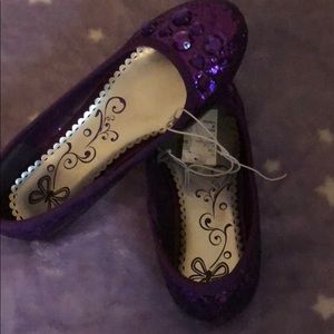 Purple girls flat shoes, New